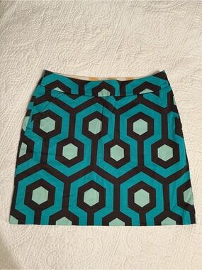 Loudmouth Ladies Patterned Golf Skirt, Size 6, Palm Beach Geometric
